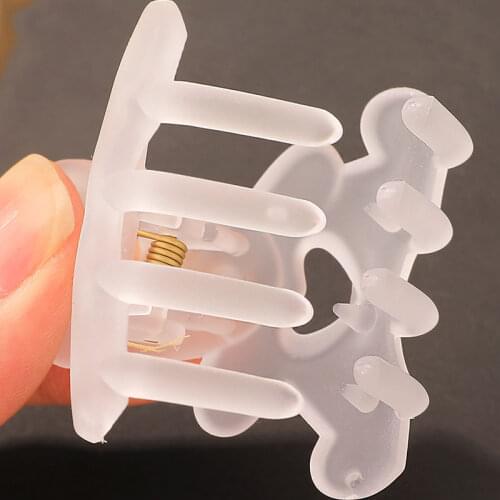 Solid Color Claw Clip Barrette Women Matte Hair Claw Crab Transparent Candy Color Bear Hairpin Lady Ponytail Hair Accessory