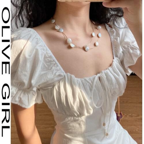 2021 Sexy Dress Fairy Clothes Short Sleeve Strap Summer White Dresses Women Casual Mini Dress Lolita Harajuku Cottagecore Robe