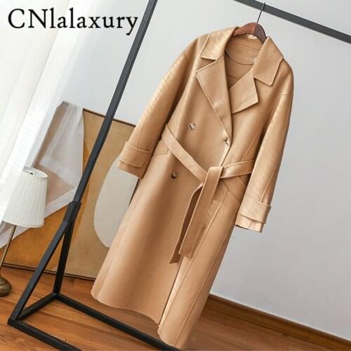 New 2021 Autumn Winter Women Long Woolen Coat with Belt Vintage Turn Down Collar Warm Vintage Manteau Femme Casual Ladies Jacket
