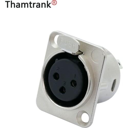 10pcs/lot 3/4/5 Pins XLR Female Jack Panel Mount Nickel Plated XLR Socket Chassis Microphone MIC Cable Terminal Wire Connector