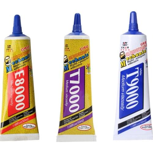 10Pcs MECHANIC 50ML Epoxy T9000 T7000 E8000 Multi- Purpose Adhesive Glue for DIY Craft Cell Phone Touch Screen Glass Super Glue
