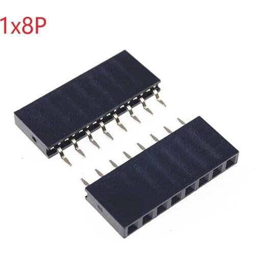 10 Pcs 0.100" 2.54mm 1x8 Pin 8 Position Female PCB Header Single Row Right Angle SMT/SMD Surface Mount Horizontal M20 Connector