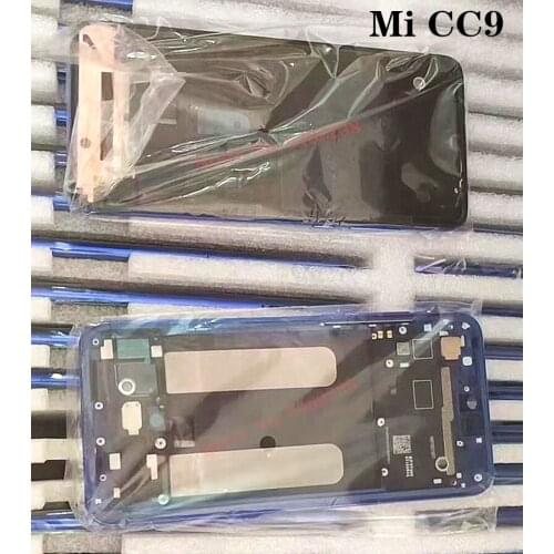 100% Original Middle Frame For Xiaomi Mi CC9 MICC9 LCD Front Frame With Power Volume Side Buttons Replacement Parts