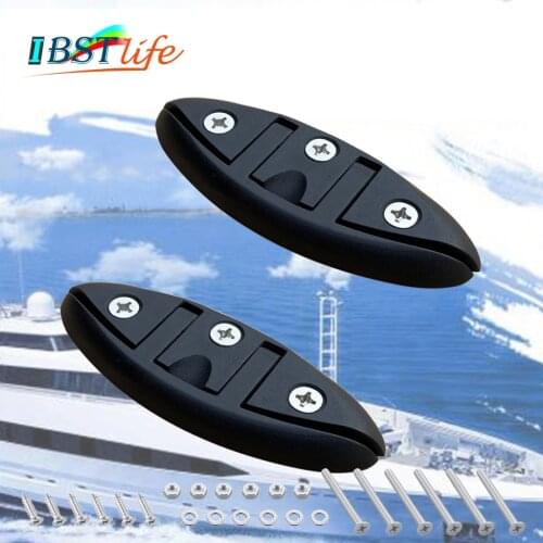 2X 5inch Nylon Sailboats Flip Up Folding Pull Up Cleat Dock Deck Boat marine Kayak hardware Line Rope mooring Cleat accessories