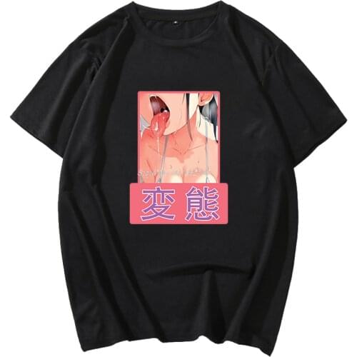Hentai Lewd Ahegao Girl Anime Style For Otaku T-Shirts Tee Trend 2020 fashion t-shirt men brand graphic t shirts