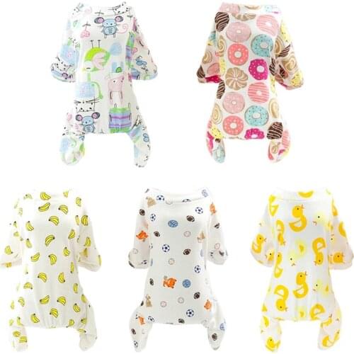 Lovely Small Pet Dogs Pajamas Dog Clothes Warm Dog PJS Jumpsuit Rompers Cotton Pet Coat Onesies Puppy Apparel for Doggie Cat