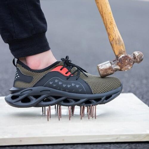 2019 new steel toe cap men safety shoes work sneakers women boots plus size 36-48 breathable outdoor shoe ROXDIA brand RXM164