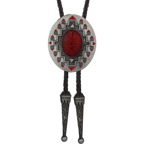 Western cowboy bolo tie 3D retro pattern zinc alloy tuxedo suit suit accessories mens fashion bow tie
