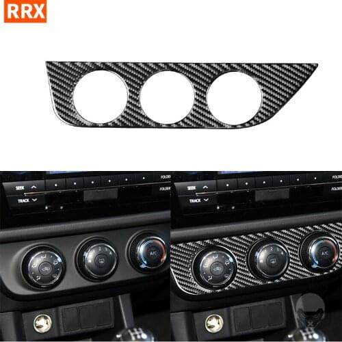 For Toyota Corolla Levin 2014 2015 2016 2017 2018 Carbon Fiber Air Conditioning Knob Panel Trim Sticker Interior Car Accessories