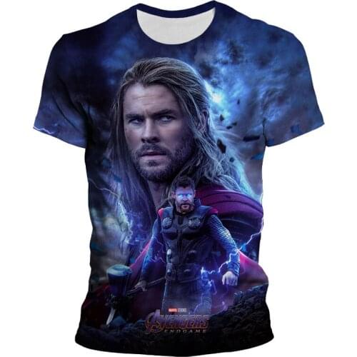 2021 New Summer T Shirt For Men Marvel Hero Thor 3D Print Women T-shirts Short Sleeve Harajuku Style Boy Girl Kids Tee Tops