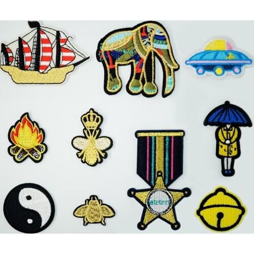 Sailboat Fire Golden Sew clothes/Mending Clothes/tab/sign/stamp to amend/redo/reform/do over/tailor on T-shirt/dress/apparel