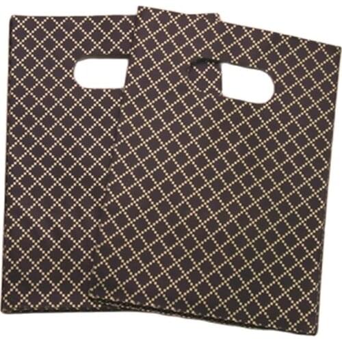 2021 New Design Wholesale 100pcs/lot 13*18cm Luxury Black Vintage Shopping Bags Plastic Party Supplies Gift Packaging