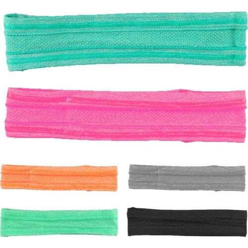 Sweatband Elastic Slip-proof Skin-friendly Pure Color Sun-proof Athletic Headband for Adult