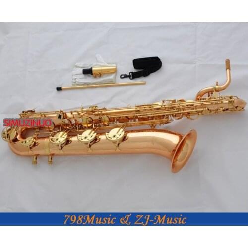 Professional Rose Brass Eb Baritone Saxophone Low A Sax High F new Case