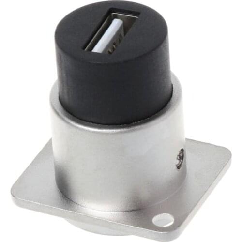 R58A USB 2.0 D Type Socket Metal Female to Female Module Connector USB Plug Panel Mounting Holder Adapter Support