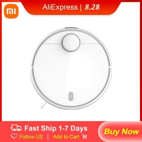 XIAOMI MIJIA Robot Vacuum Mop 2 2800PA Sweeping Cleaner Washing Vibration Mopping Cyclone Suction WIFI APP Smart Planned Map