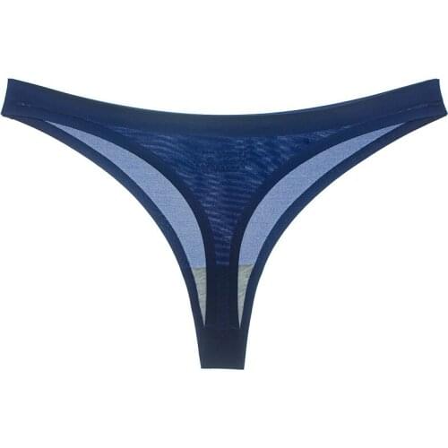 Ice Silk Sexy Women Thongs G String Seamless Panties Low-Rise Ladies T-back Comfortable Lingerie for Female Underwear Pure Color
