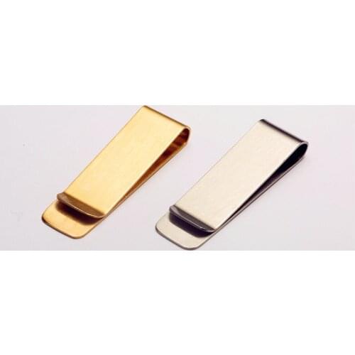 School Office Supply Stainless Steel Handmade Leather Brass Clips Stainless Steel Pen Holder Clip Journal Notebook Paper Folder