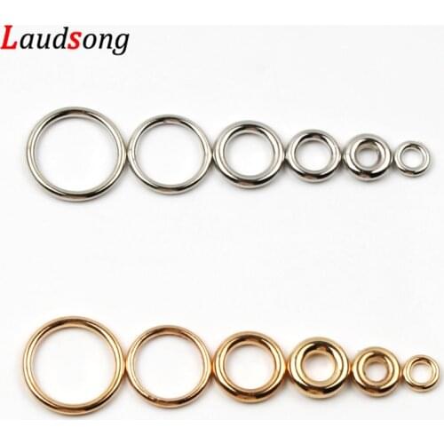 50pcs/lot 8-21mm Gold Rhodium Plastic Jump Rings Single Loops Closed Jump Rings For Jewelry Making Findings DIY Connector