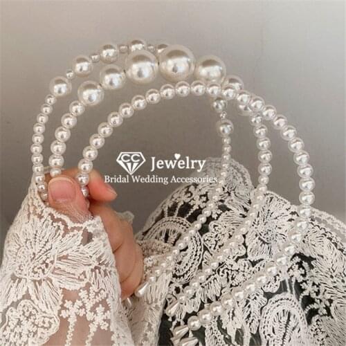 CC Pearl Hairband Headband Head Band Crown Jewelry Wedding Hair Accessories For Women Bride 100% Handmade Party Charm Gift bk12