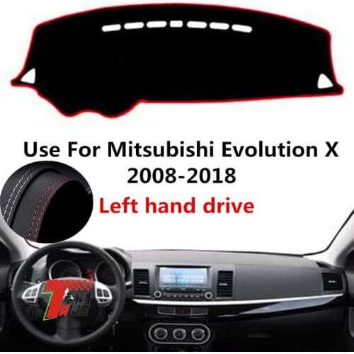 TAIJS Factory New Design Good Quality Leather Car Dashboard Cover For Mitsubishi Evolution X 2008-2018 Left hand drive