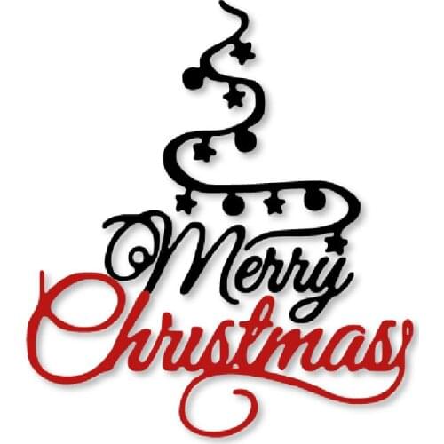 Merry Christmas Metal Cutting Die Stencils for DIY Scrapbooking Album Decorative Embossing Hand-on Paper Craft Cards