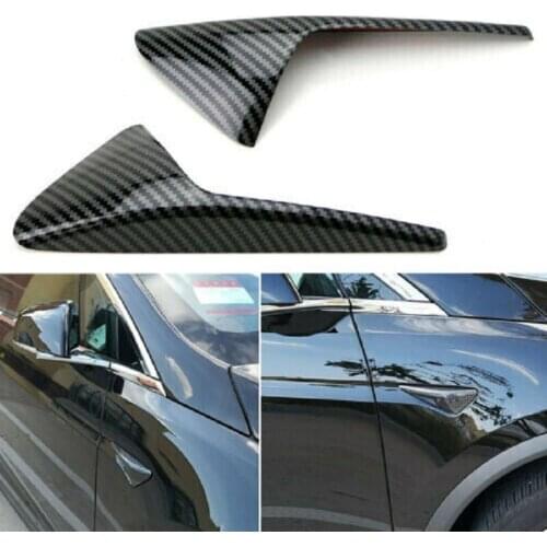 Carbon ABS Side Fender Camera Vent Cover Trim Fit For Tesla Model Y Model 3 2017-2021