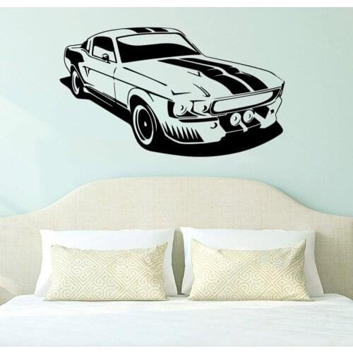 Modern Sport Car Wall Stickers Bedroom Living Room Decoration Sport Vehicle Auto Vinyl Decal Muscle Car Home Decor Racing Cars