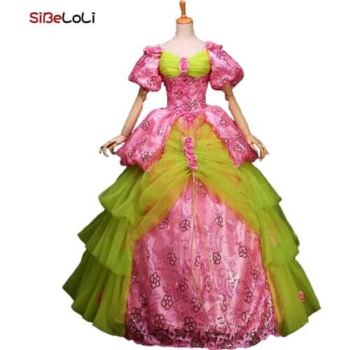 Rococo Baroque Marie Antoinette Ball Dresses Christmas Women Sparkle Dress Carriage Gown