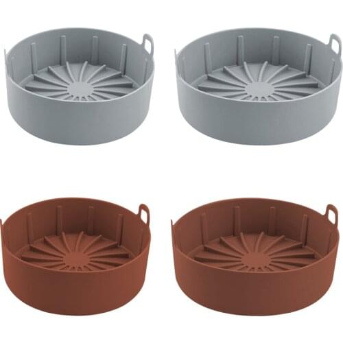 1pc Newest Air Fryer Silicone Pot Multifunctional Air Fryers Oven Accessories Bread Fried Chicken Pizza Basket Baking Tray