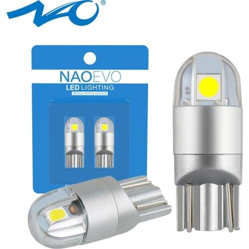 2x W5W LED 12V T10 Car lamps 168 194 Turn Side License Plate Light car parking Fog light clearance light NAO New Arrival