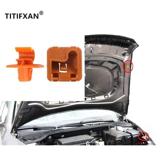 2PCS Car hood support rod fixing bracket base plastic fasteners clip For Skoda Octavia RS Fabia Superb Yeti