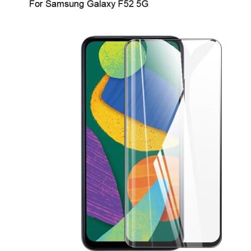 5PCS For Samsung Galaxy F52 Glass Tempered Full Cover Tempered Glass Film Screen Protector Film For Galaxy F 52 Protection