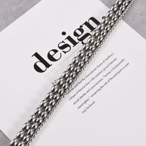 50pcs/lot Stainless Steel Beads 4 6 8mm Spacer Loose Beads for Jewelry Necklace Bracelet Making