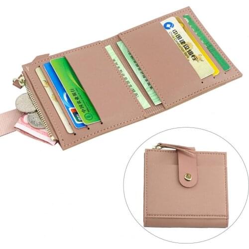 50% Dropshipping!!Wallet Multi Slots Pendant Zipper Square Short Buckle Folding Women Wallet for Shopping
