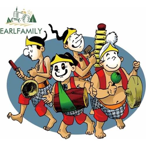 EARLFAMILY 13cm x 10.8cm for Pustaka Digital Indonesia Motorcycle Car Bumper Window Stickers Waterproof Anime Decals Decoration