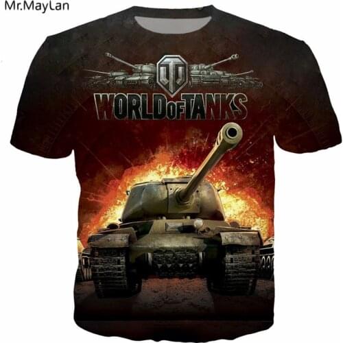 Game World of Tanks Cool 3D Print T shirt Men/women Military Streetwear T-shirt Man Punk Crewneck Tshirt Clothes Oversized 5XL