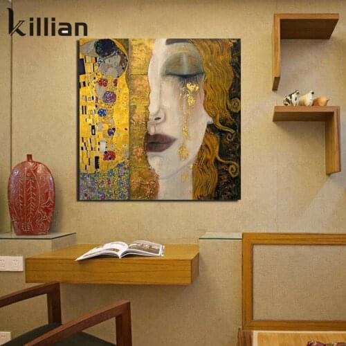 Greek Noble and Elegant Art Wall Poster Retro Crying Girl Gilt Art Print Canvas Art Palace Art Bedroom Living Room Home Decor