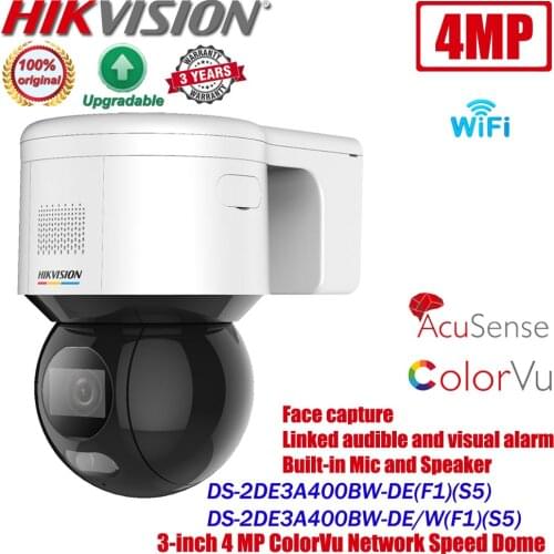 Hikvision DS-2DE3A400BW-DE(F1)(S5) 3-inch 4MP ColorVu Faces Detected Network Speed Dome Full Color CCTV PTZ Camera