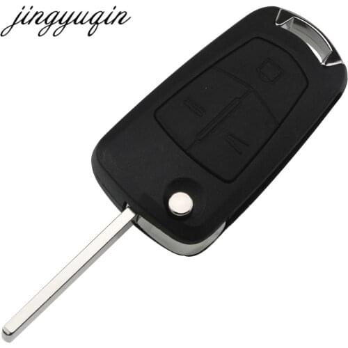Jingyuqin 2/3 Butoons Uncut Folding Flip Remote Key Case Shell Fob For Vauxhall / Opel / Astra H / Corsa D / Vectra C / Zafira