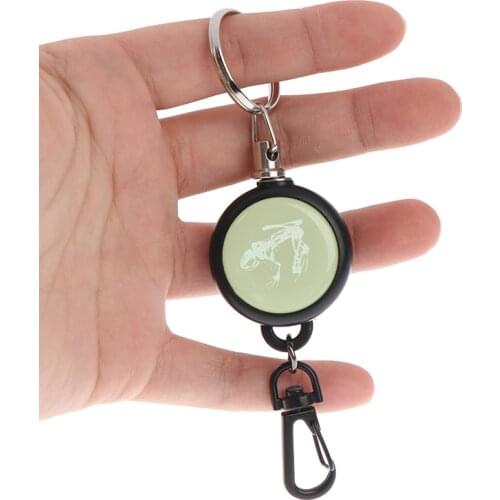 Korean Fashion Resilience Steel Wire Rope Retractable Key Ring Elastic Keychain Recoil Sporty Anti Lost Yoyo Ski Pass ID Card