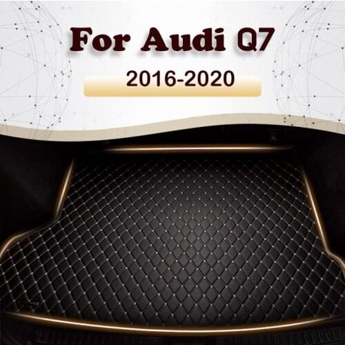 Car trunk mat for Audi Q7 Seven seats 2016 2017 2018 2019 2020 Cargo Liner Carpet Interior Parts Accessories Cover