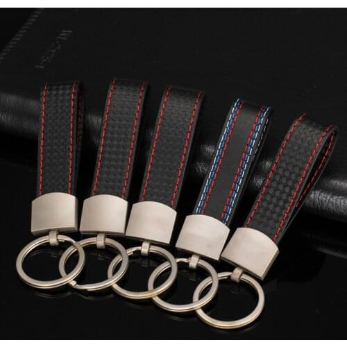 Leather Car Styling Metal Badge Pendant For Vw R For BMW Keychain Holder Gifts Key Chain Accessories landyard for keys