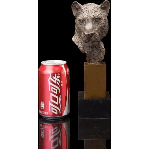 TOP COOL Original Artwork # HOME OFFICE Porch lobby efficacious Mascot thriving business bronze Leopard FENG SHUI ART statue