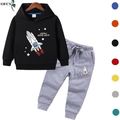 Spring Fashion Childrens Clothing Boy Girls Clothes Unisex Cotton Tracksuits Sweatshirt Kids Outfit Suit Hoodies+Pant Sets 2Pcs