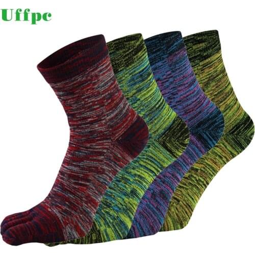 1 Pair toe socks for man cotton colorful Five Finger Socks meia masculina funny socks sokken vintage mans socks