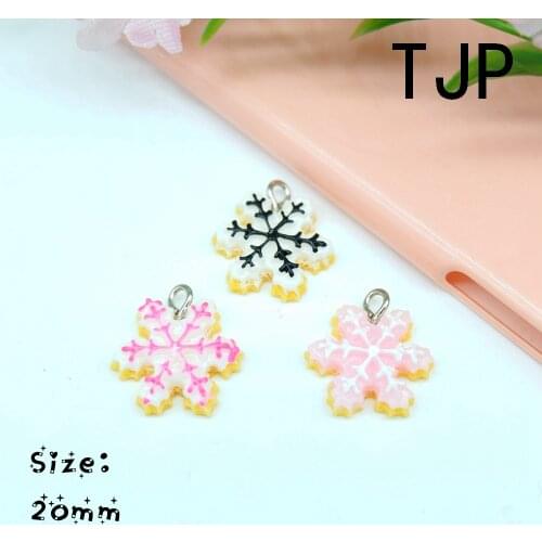 Kawaii snowflake Charms Pendants for DIY decoration bracelets necklace earring key chain Jewelry Making