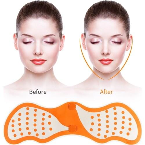EMS Face Lifting Massager Chin V-Line Up Lift Belt Machine Muscle Stimulator V Face Slimming Reduce Double Chin &Facial Wrinkles