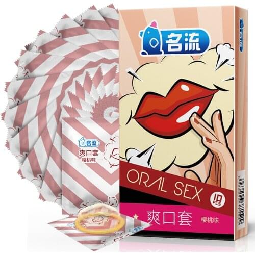 Condom Oral Sex Mouth Condom Dental Dam Oral Sex Cherry-Flavored Refreshing Condom Smooth Surface Normal Thickness Tongue 10 pcs