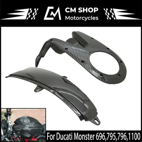 Ducati Motorcycle Carbon Fiber Fuel Tank Top and Bottom Cap Fuel Tank Center Cover Fuel Tank Side Cover, Monster 696,795,796